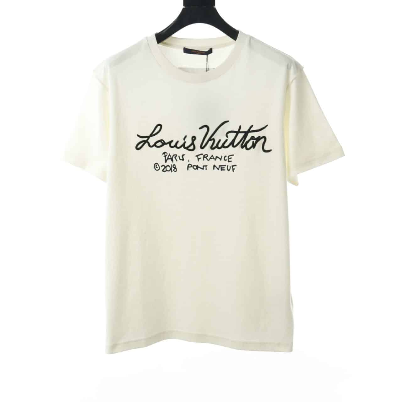 Buy Replica Louis Vuitton x Nigo Embroidered Mockneck T-Shirt In