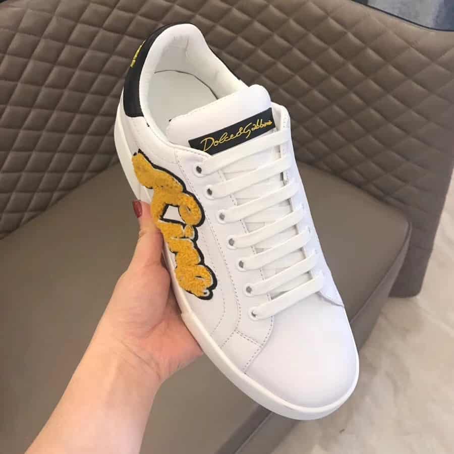 DOLCE & GABBANA PORTOFINO SNEAKERS WITH KING 1984 PATCHES - DG26 - RepGod