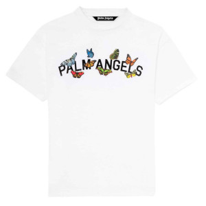 PALM ANGELS BUTTERFLY COLLEGE TEE - PA17