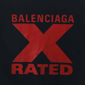 BALENCIAGA CHEST RED X PRINTEED T SHIRT