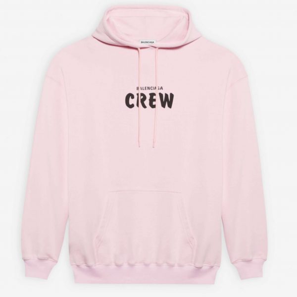 balenciaga crew hoodie pink