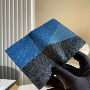 Louis Vuitton Pocket Organizer Blue Monochrome Taiga Leather M30709 - RRG027