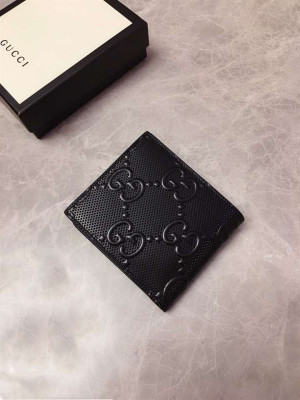 eBay Gucci Men's Black GG Embossed Leather Wallet - WGR038
