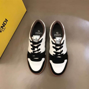 Fendi Match Low-Top Sneakers In Black Suede - FD30