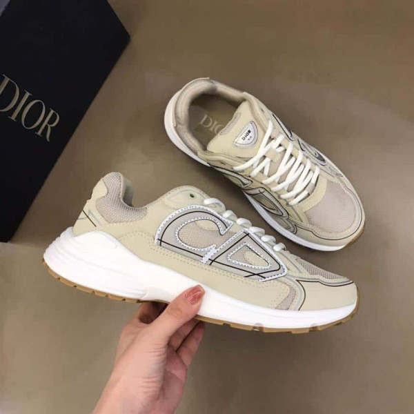 DIOR B30 SNEAKERS CREAM MESH AND TECHNICAL FABRIC - CD89