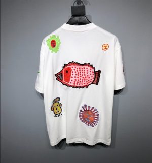 LV x YK EMBROIDERED FACES T-SHIRT - LV17