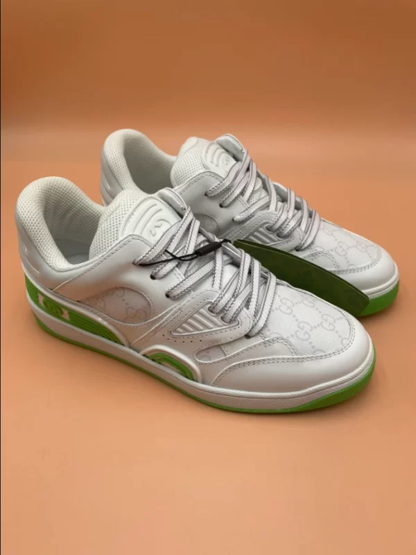 GUCCI BASKET SNEAKERS IN GREEN AND WHITE – GC181