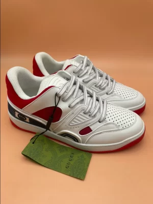 GUCCI BASKET SNEAKERS IN WHITE AND RED – GC182