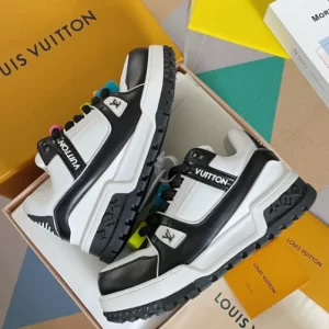 LOUIS VUITTON LV TRAINER MAXI SNEAKERS IN BLACK AND WHITE – LSVT337