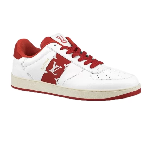 LOUIS VUITTON RIVOLI LOW-TOP SNEAKERS IN WHITE AND RED – LSVT371