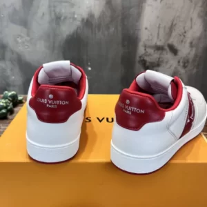 LOUIS VUITTON RIVOLI LOW-TOP SNEAKERS IN WHITE AND RED – LSVT371