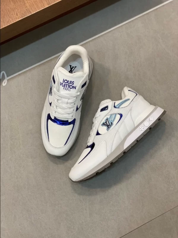 LOUIS VUITTON RUN AWAY SNEAKERS IN WHITE AND BLUE – LSVT360