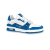 LOUIS VUITTON TRAINE SNEAKERS IN WHITE AND BLUE – LSVT385