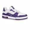 LOUIS VUITTON TRAINE SNEAKERS IN WHITE AND PURPLE – LSVT383