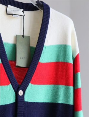 GG Cotton Wool Striped Cardigan - RJK02