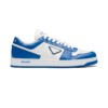 DOWNTOWN LEATHER SNEAKERS IN WHITE AND LACQUER BLUE- PRD011