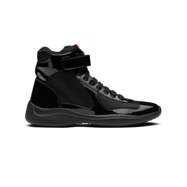 PRADA AMERICA'S CUP HIGH-TOP SNEAKERS IN BLACK - PRD021