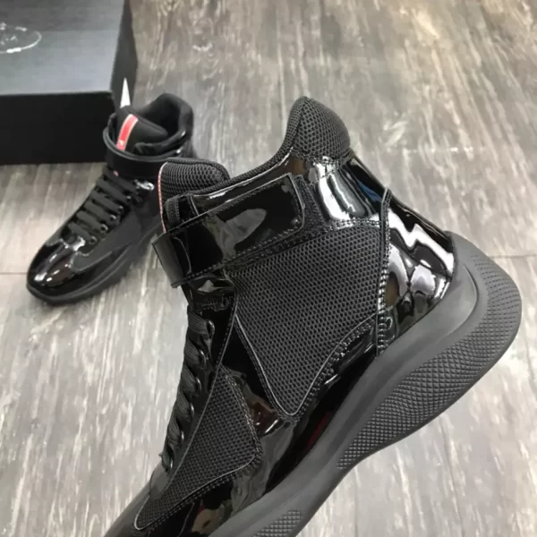 PRADA AMERICA'S CUP HIGH-TOP SNEAKERS IN BLACK - PRD021