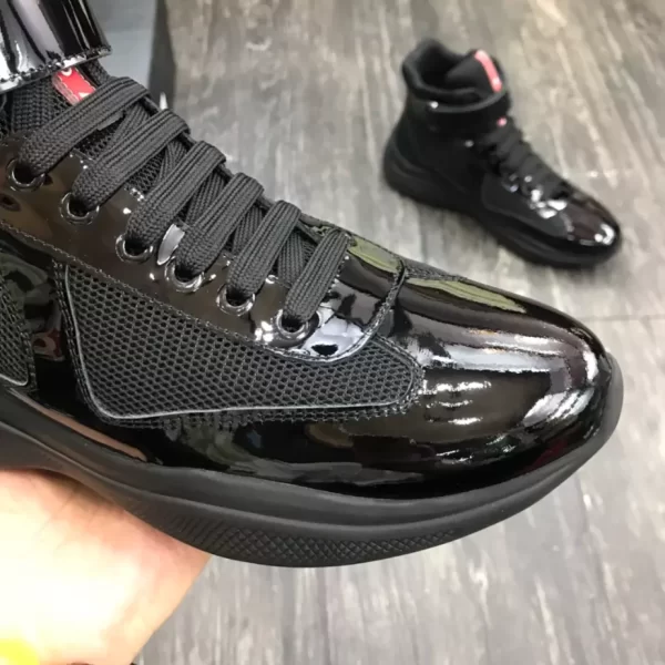 PRADA AMERICA'S CUP HIGH-TOP SNEAKERS IN BLACK - PRD021