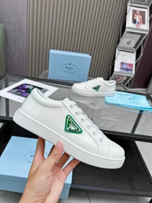 PRADA BRUSHED LEATHER SNEAKERS - PRD042