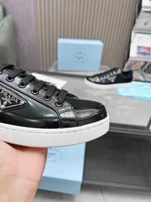 PRADA BRUSHED LEATHER SNEAKERS - PRD043