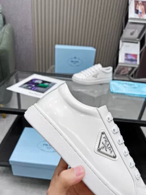 PRADA BRUSHED LEATHER SNEAKERS - PRD045