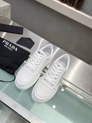 PRADA DOWNTOWN BRUSHED LEATHER SNEAKERS - PRD035