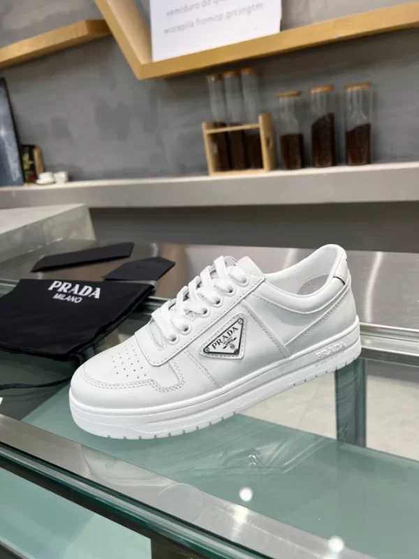 PRADA DOWNTOWN BRUSHED LEATHER SNEAKERS - PRD035