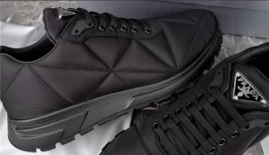 PRADA QUILTED NYLON SNEAKERS - PRD041