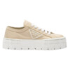 PRADA DOUBLE WHEEL RE-NYLON GABARDINE SNEAKERS BEIGE - PRD087