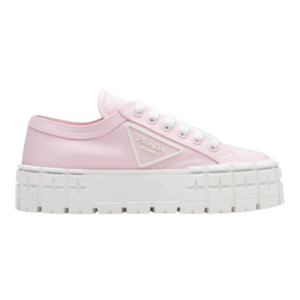 PRADA DOUBLE WHEEL RE-NYLON GABARDINE SNEAKERS PINK - PRD084