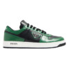 PRADA DOWNTOWN LEATHER SNEAKERS GREEN - PRD092