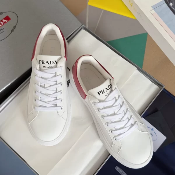 PRADA MACRO RE-NYLON AND BRUSHED LEATHER SNEAKERS - PRD062