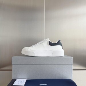 PRADA MACRO RE-NYLON AND BRUSHED LEATHER SNEAKERS - PRD065