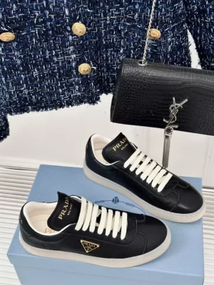 PRADA SUEDE SNEAKERS ALABASTER BLACK - PRD082