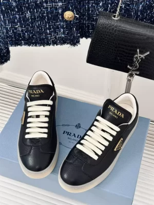 PRADA SUEDE SNEAKERS ALABASTER BLACK - PRD082