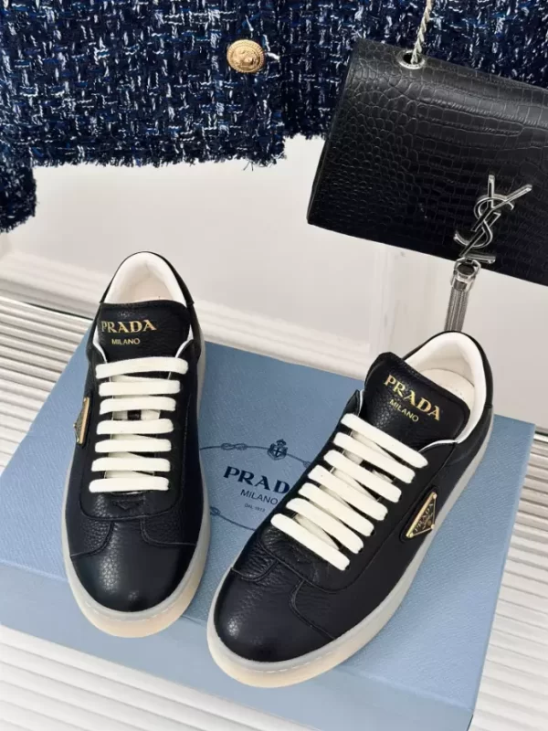 PRADA SUEDE SNEAKERS ALABASTER BLACK - PRD082