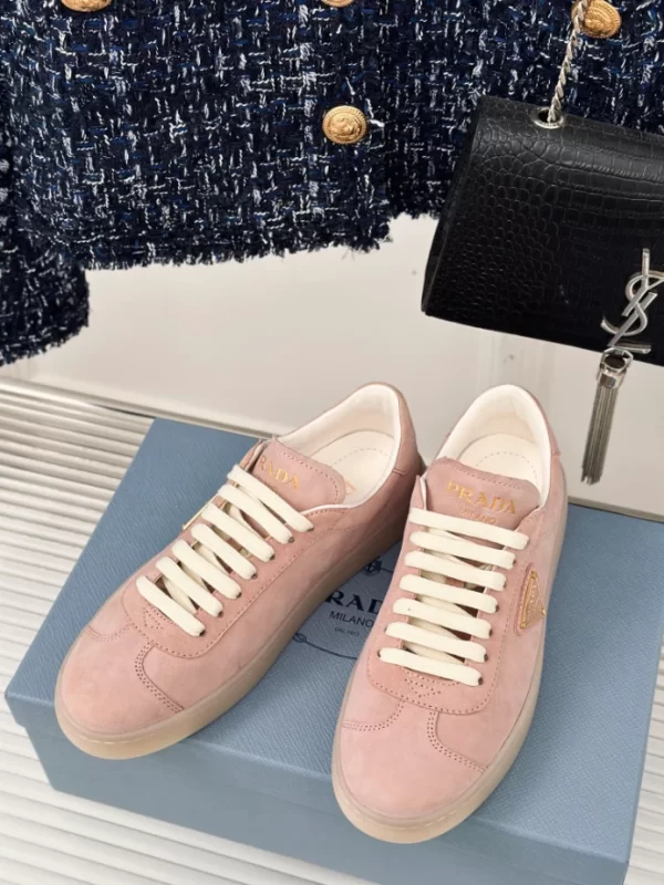 PRADA SUEDE SNEAKERS ALABASTER PINK - PRD081