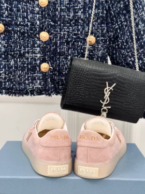 PRADA SUEDE SNEAKERS ALABASTER PINK - PRD081