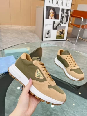 PRAX 01 DELAVÉ SUEDE AND RE-NYLON SNEAKERS - PRD046