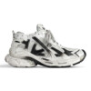 BALENCIAGA RUNNER GRADIENT SNEAKER IN WHITE AND BLACK POLYURETHANE AND POLYESTER - BB265