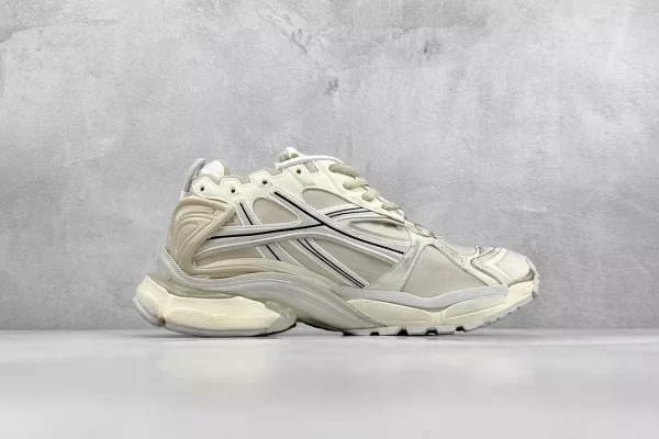 BALENCIAGA RUNNER SNEAKER IN BEIGE NYLON AND SUEDE-LIKE FABRIC - BB267