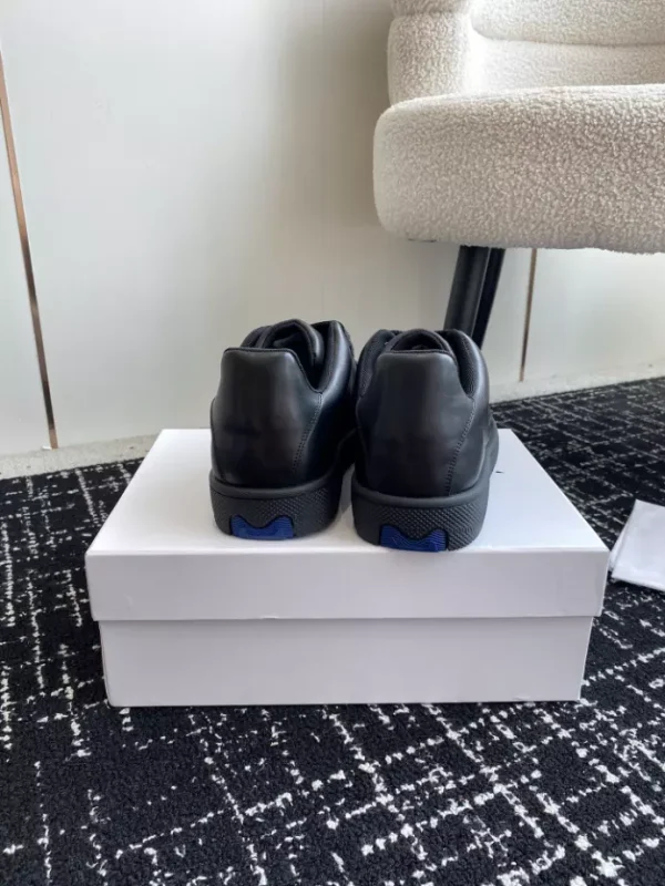 BURBERRY BOX LOGO-DEBOSSED LEATHER SNEAKERS - BBR097