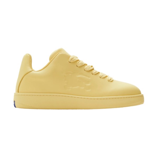 BURBERRY BOX LOGO-DEBOSSED LEATHER SNEAKERS - BBR098