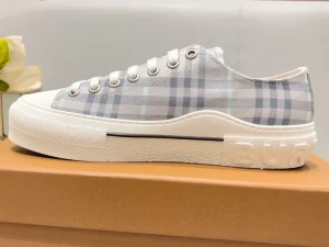 BURBERRY CHECK COTTON SNEAKERS - BBR127