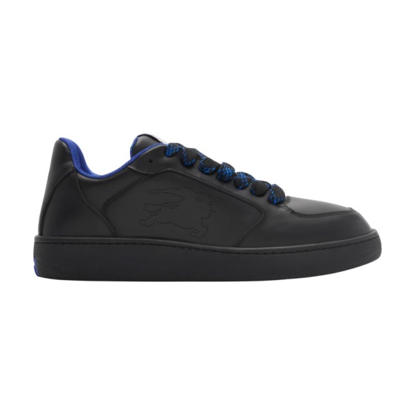 BURBERRY LEATHER STOCK SNEAKERS IN BLACK - BBR092