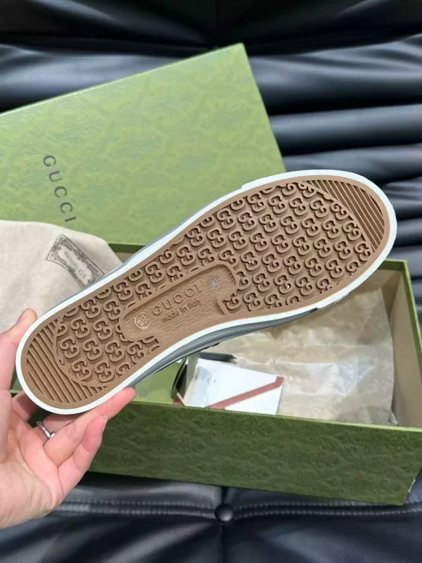GUCCI TENNIS 1977 SHOES SNEAKERS IN DARK GREYBLACK - GC280