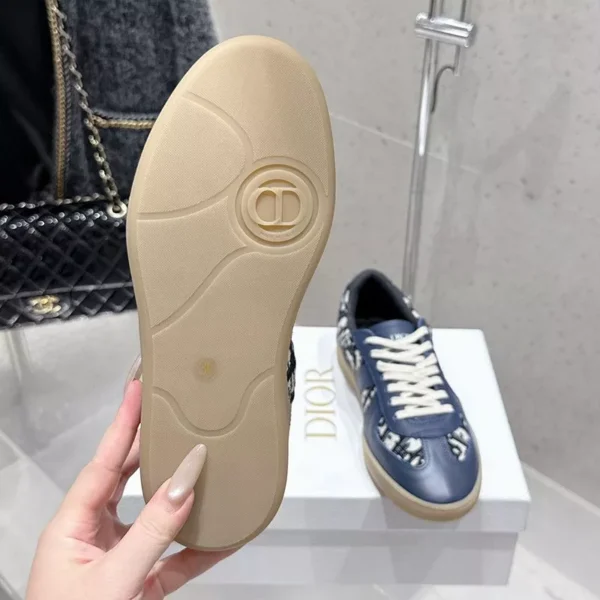 DIOR B01 MATCHPOINT SNEAKERS UNISEX SMOOTH CALFSKIN AND JACQUARD CANVAS BLUEGREY – CD179