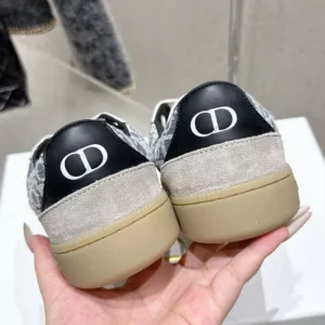 DIOR B01 MATCHPOINT SNEAKERS UNISEX SUEDE AND JACQUARD CANVAS GREYBLUE – CD178