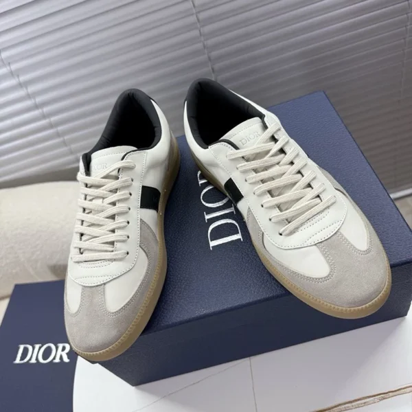 DIOR B01 MATCHPOINT SNEAKERS UNISEX SUEDE AND SMOOTH CALFSKIN GREYWHITE – CD180